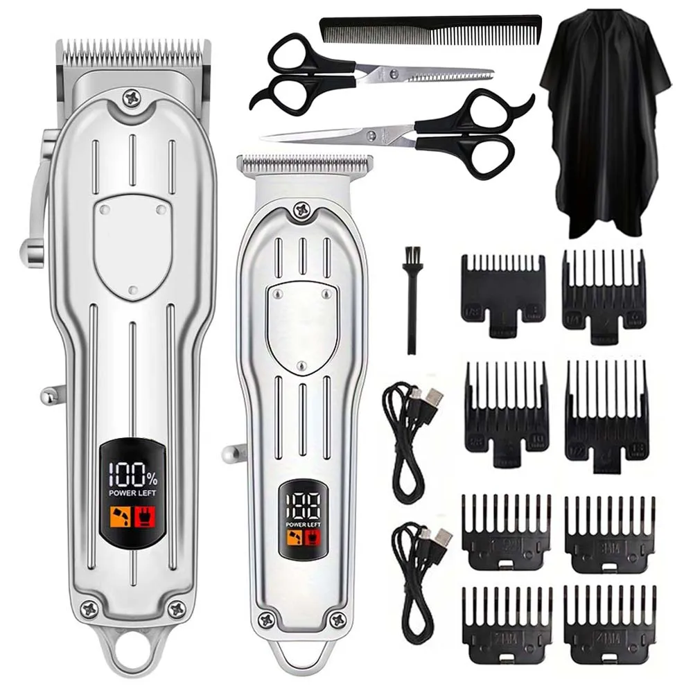 Men'S Grooming Haircut - Electric Hair Clipper Display Digital Multifunctional