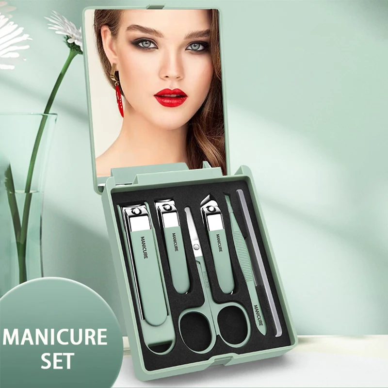 6pcs Nail Care Kit - Compact T - Mens Grooming Kit Case review and price