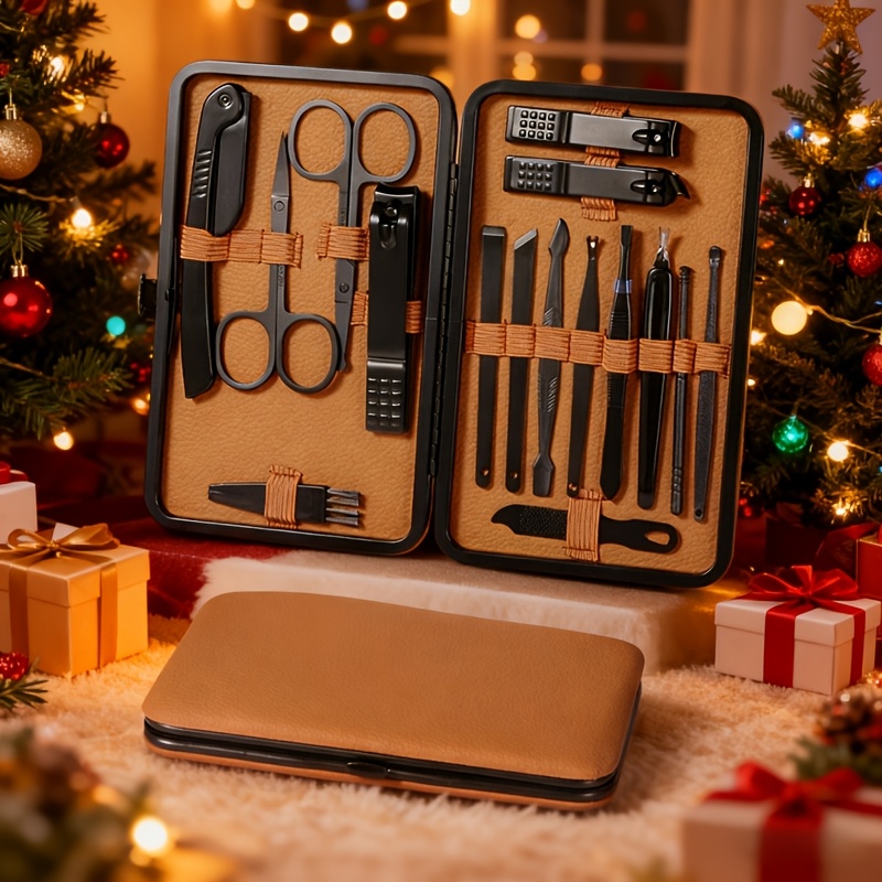 24Pcs Manicure Pedicure Set, B - Mens Grooming Kit Case review and price
