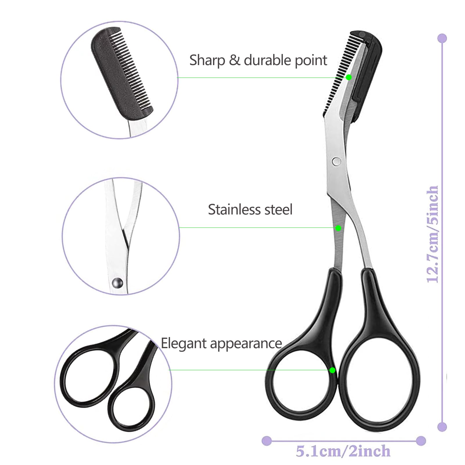 Eyebrow Scissors with Comb Fac - Men'S Grooming Facial review and price