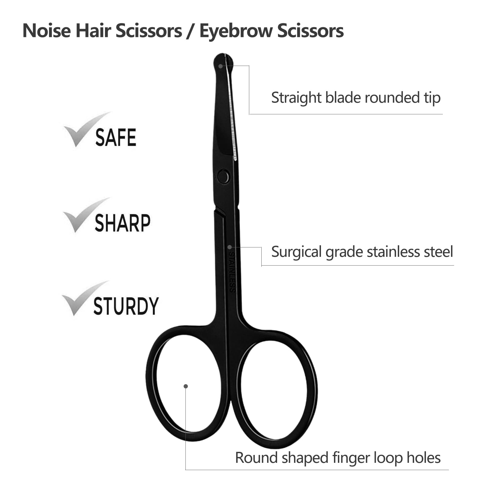 Eyebrow Scissors with Comb Fac - Men'S Grooming Facial review and price