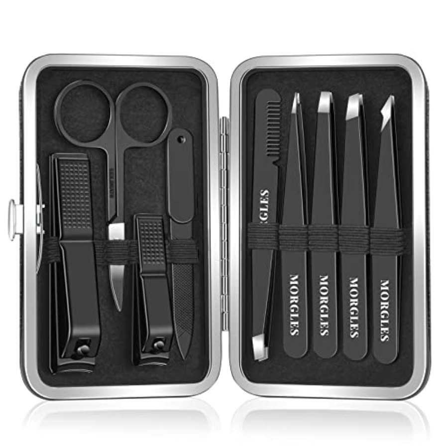 zz-Tweezers Set for Men 9 Pcs  - Mens Grooming Kit Case review and price