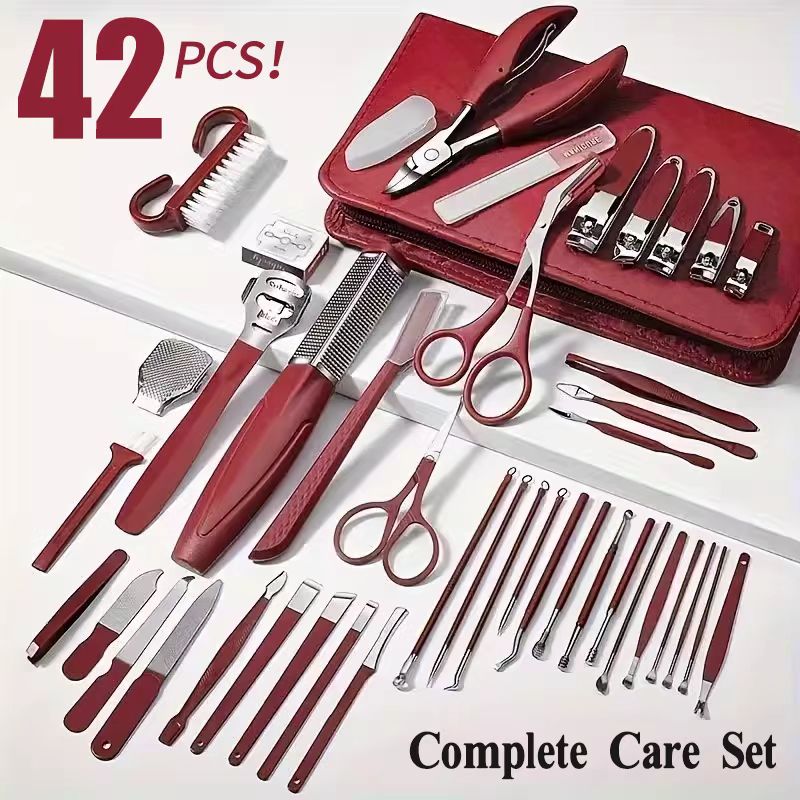 42Pcs Manicure Pedicure Set, S - Mens Grooming Kit Case review and price