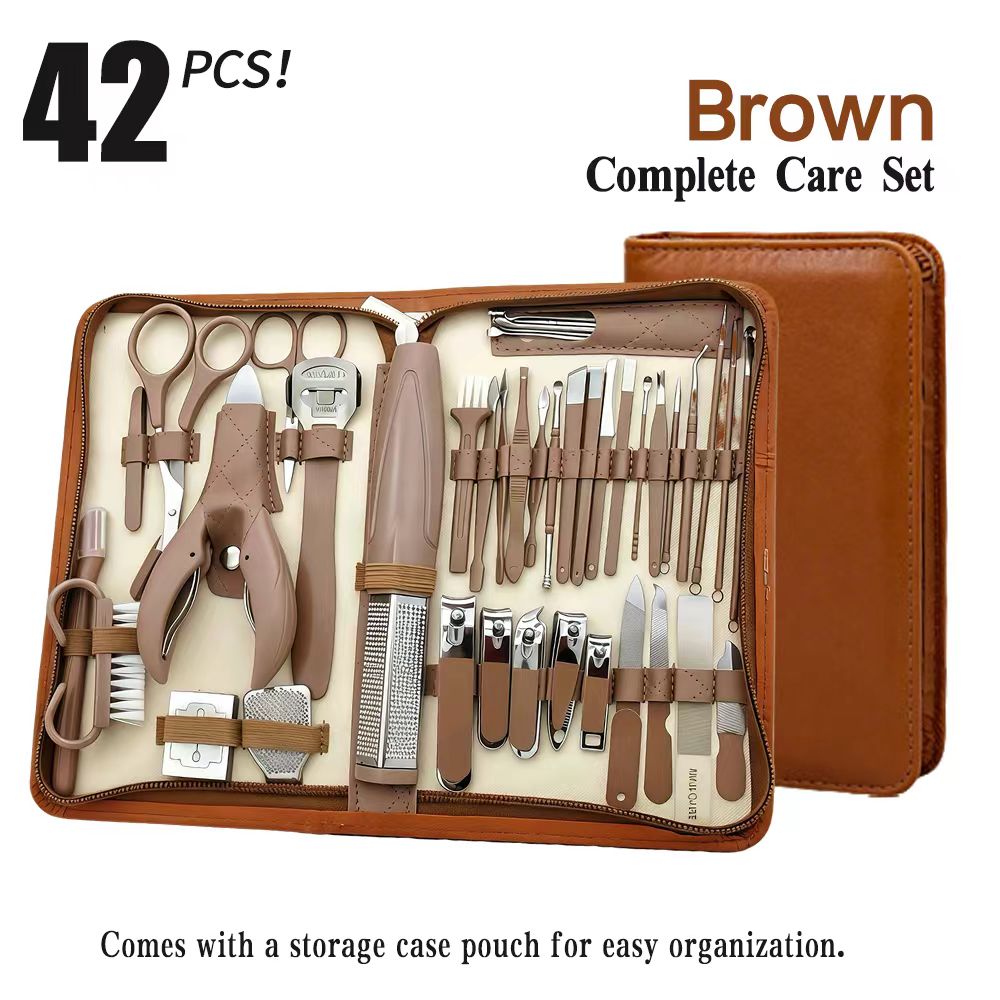 42Pcs Manicure Pedicure Set, S - Mens Grooming Kit Case review and price